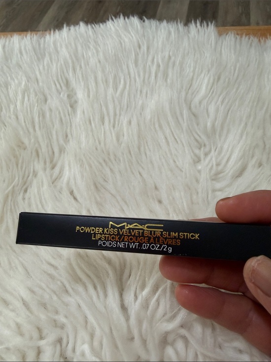 MAC Cosmetics Other - MAC Powder Kiss Velvet Blur Slim Stick Lipstick - White/Gold Text Packaging